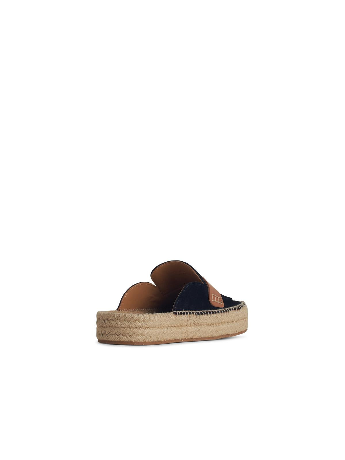 J.W. ANDERSON - Jw Anderson 'Espadrillas' Navy Suede Slippers Men - 3