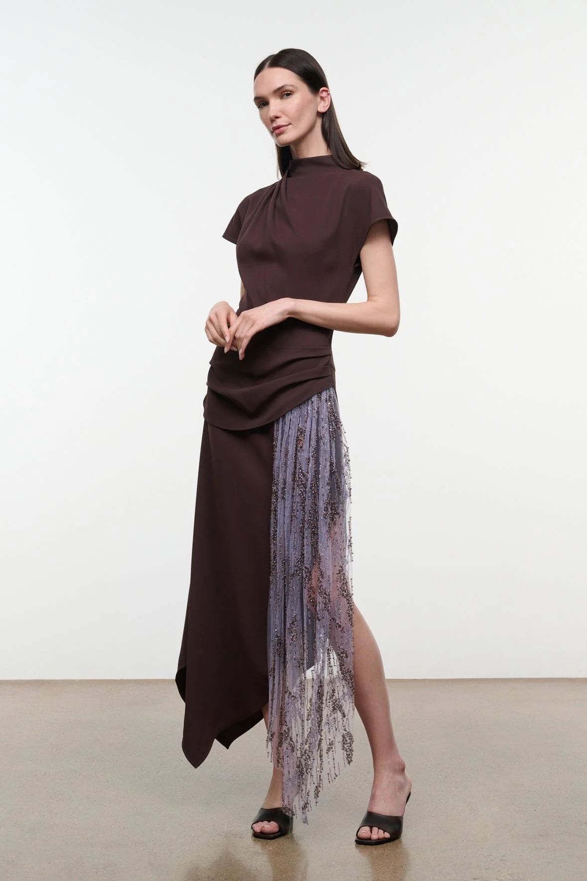 STAUD EFFIE DRESS EARTH LILAC - 1