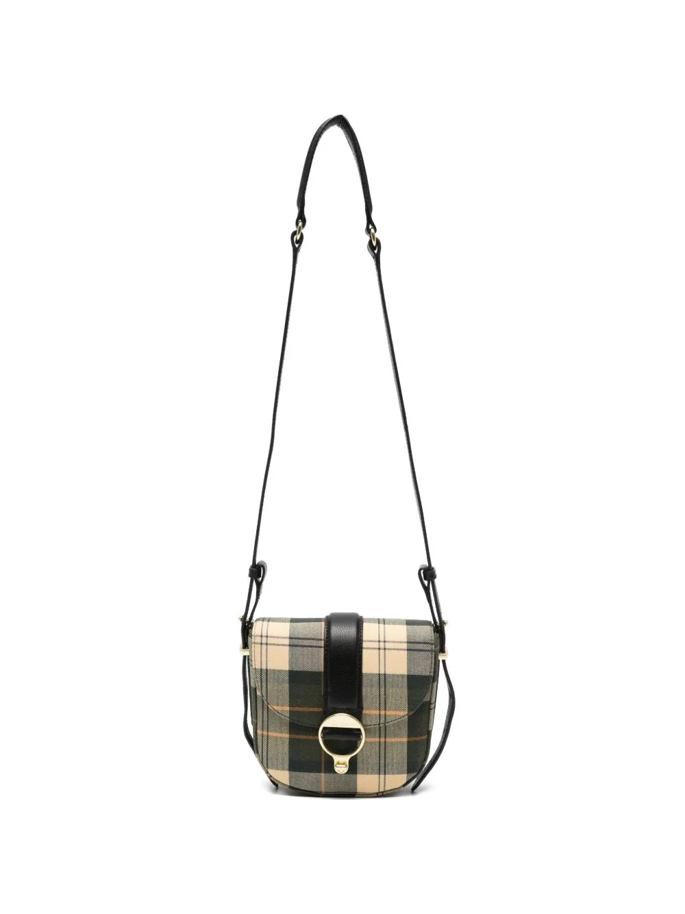 mini tartan-pattern crossbody bag - 1