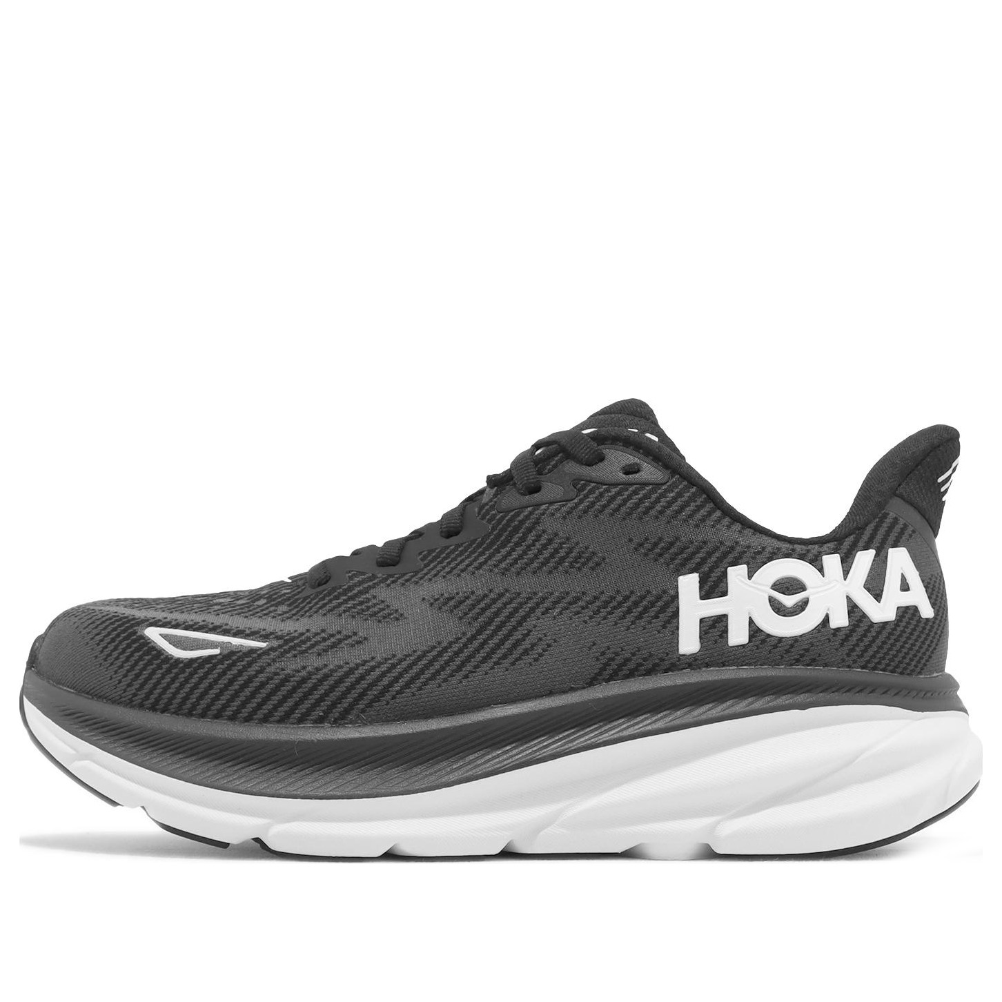 (WMNS) HOKA ONE ONE Clifton 9 Wide 'Black White' 1132211-BWHT - 1