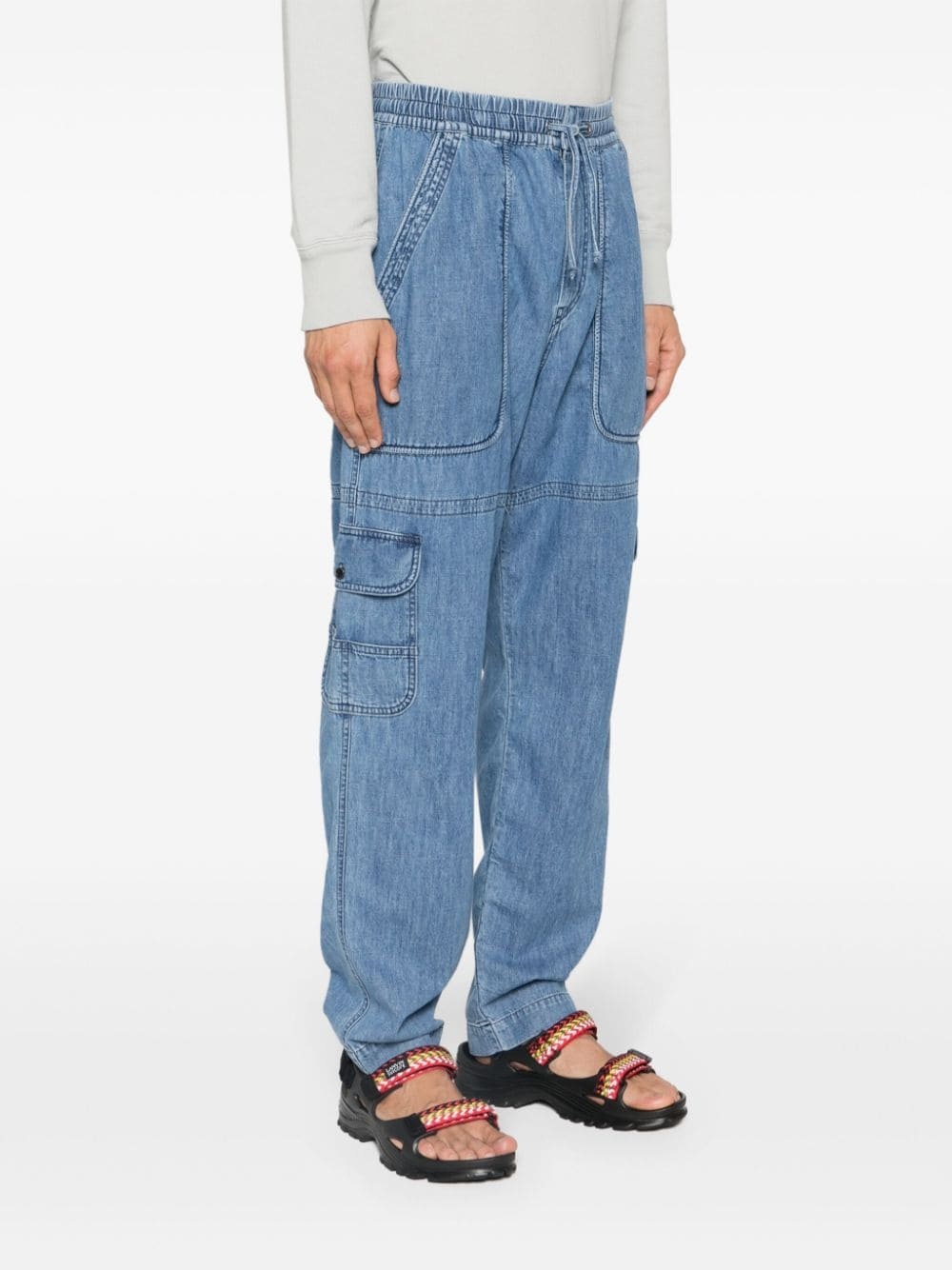 Vanni chambray straight-leg trousers - 3