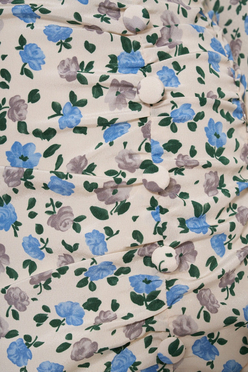 OPEN BACK FLOWER PRINT SILK MINI DRESS 3