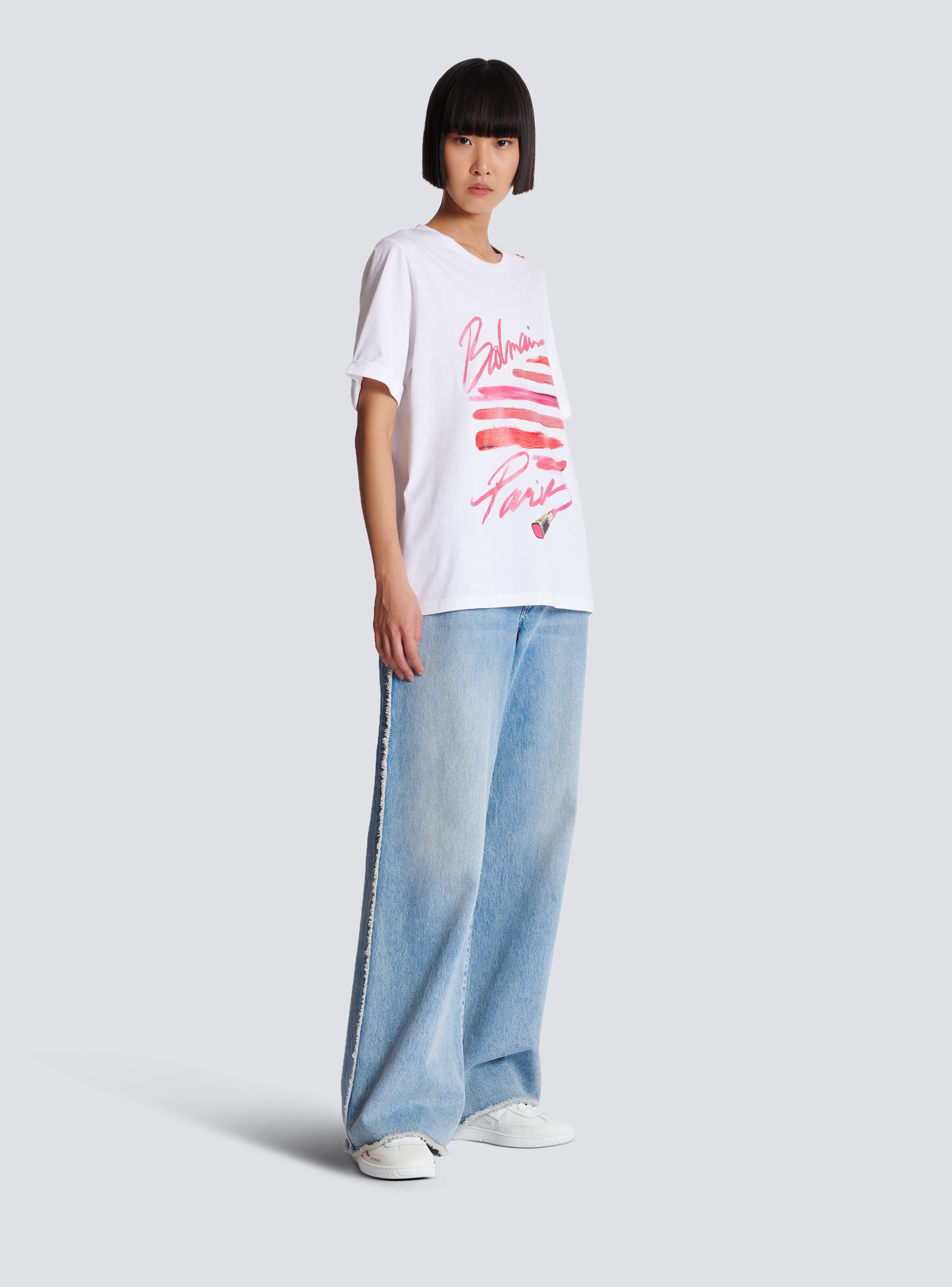 T-shirt with Balmain Lipstick print - 3