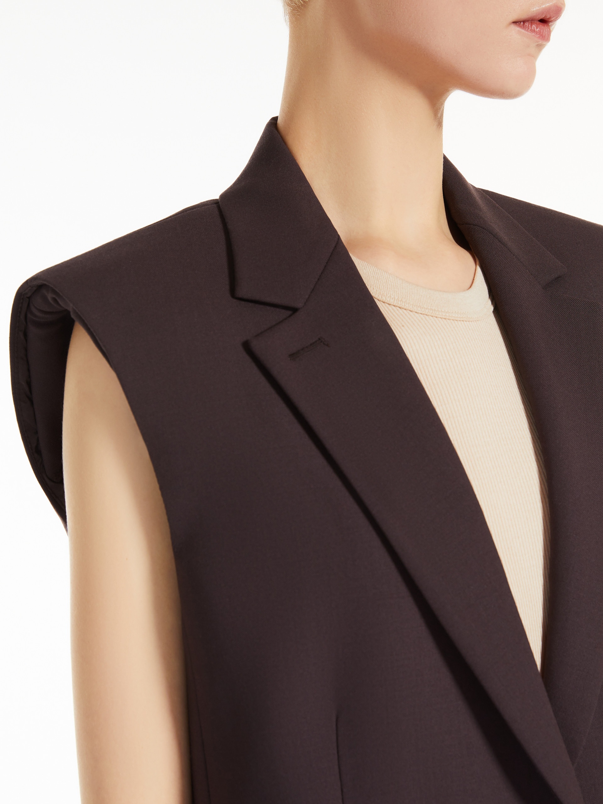 PARANA Sleeveless wool blazer - 5