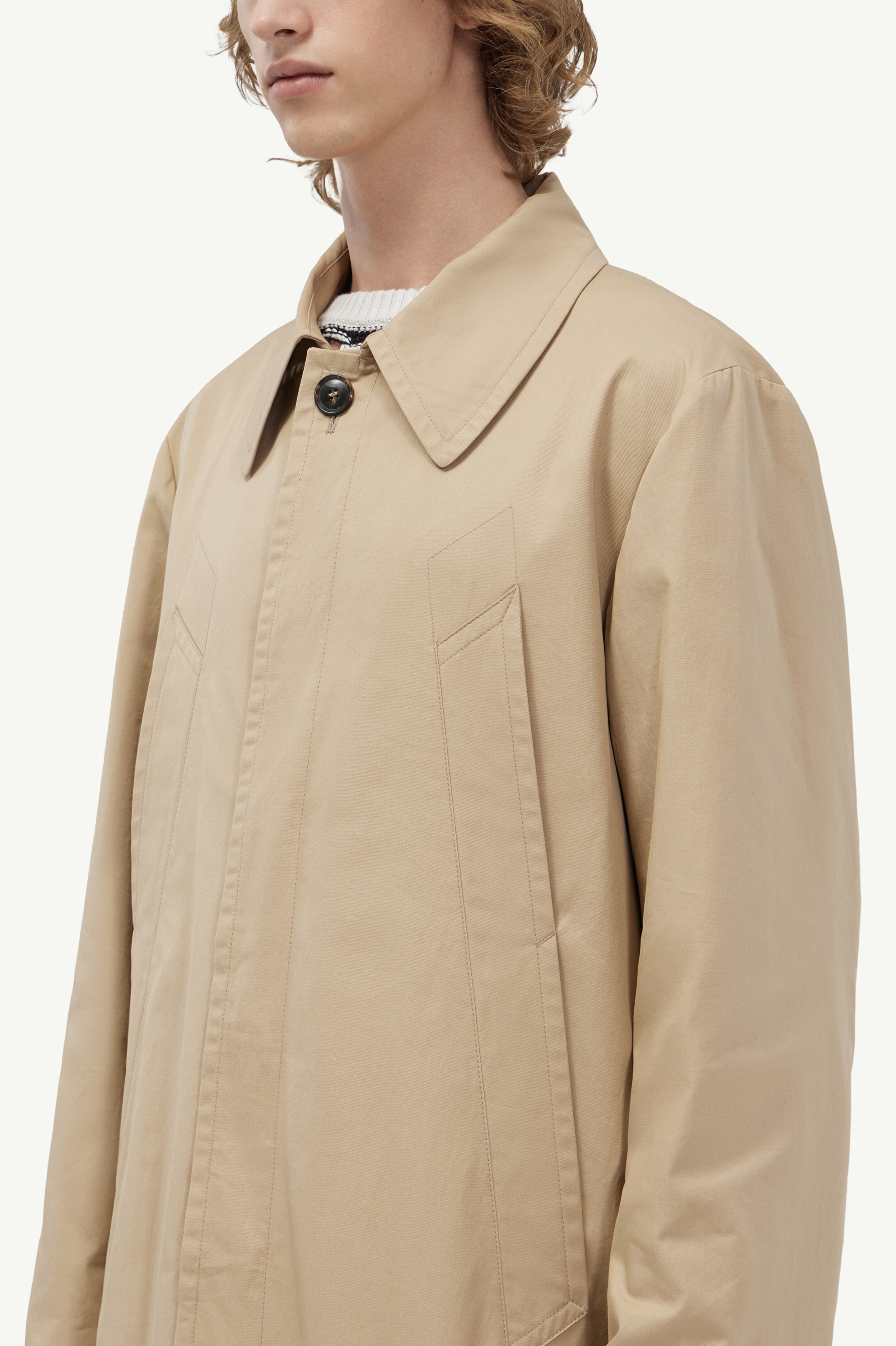 Knee-length trench coat - 5