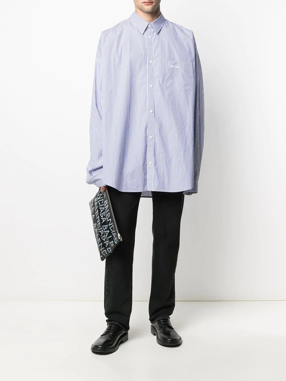 Cocoon oversized striped shirt - 2