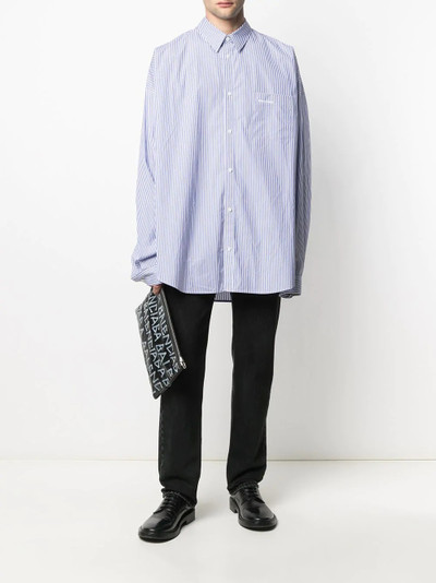 BALENCIAGA Cocoon oversized striped shirt outlook