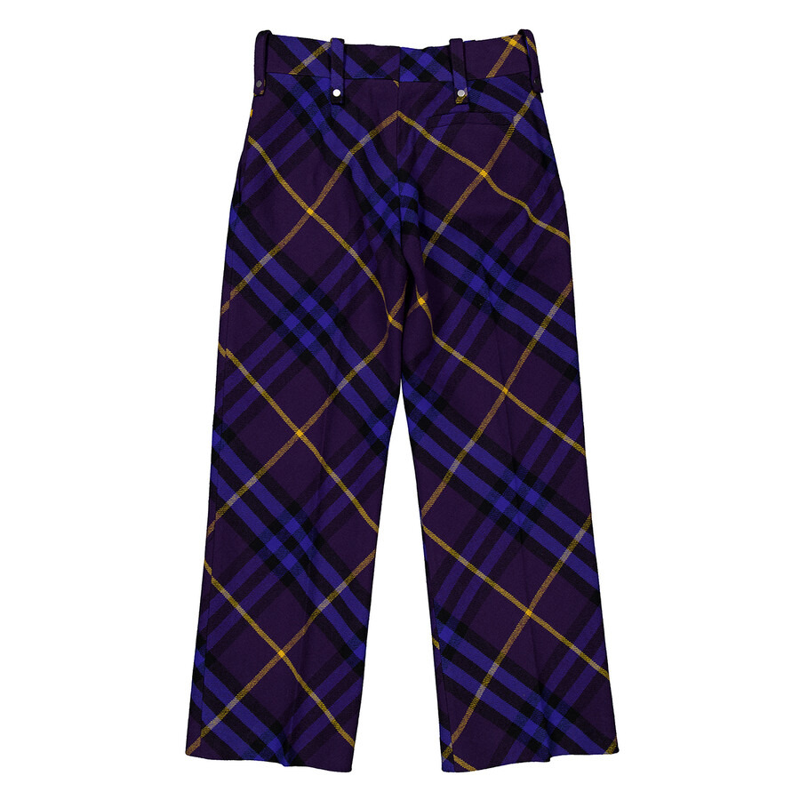 Burberry Ribbon Check Tailored Wool Trousers - 2