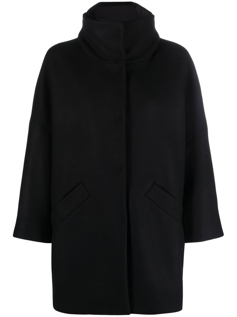 high-neck single-breasted coat 1