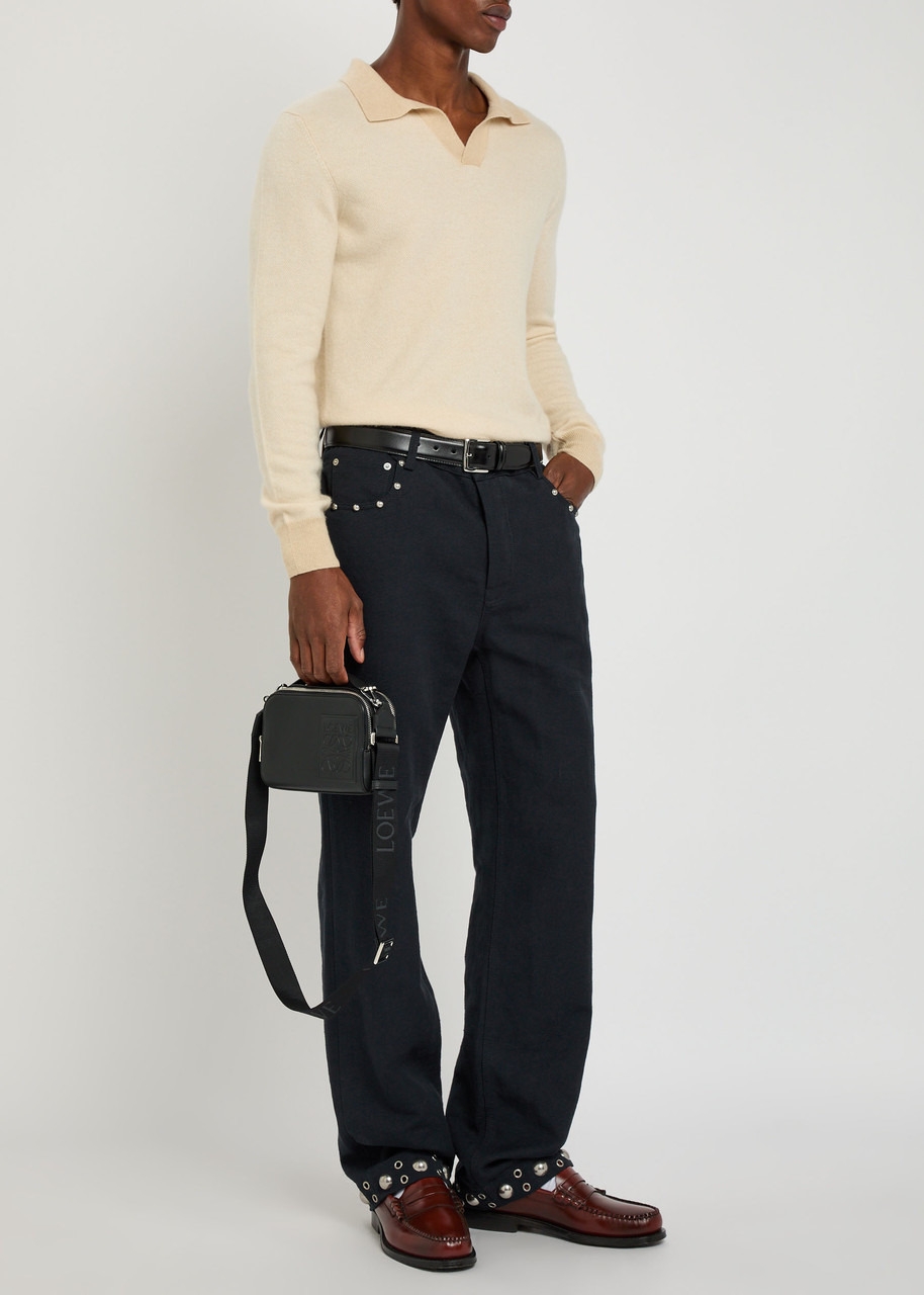 Valentino Garavani Stud-embellished Straight-leg Cotton Jeans - 4