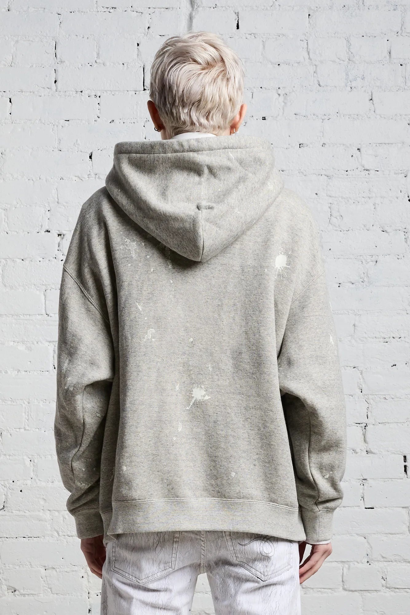 R13 R13 NEW YORK HOODIE - HEATHER GREY | REVERSIBLE