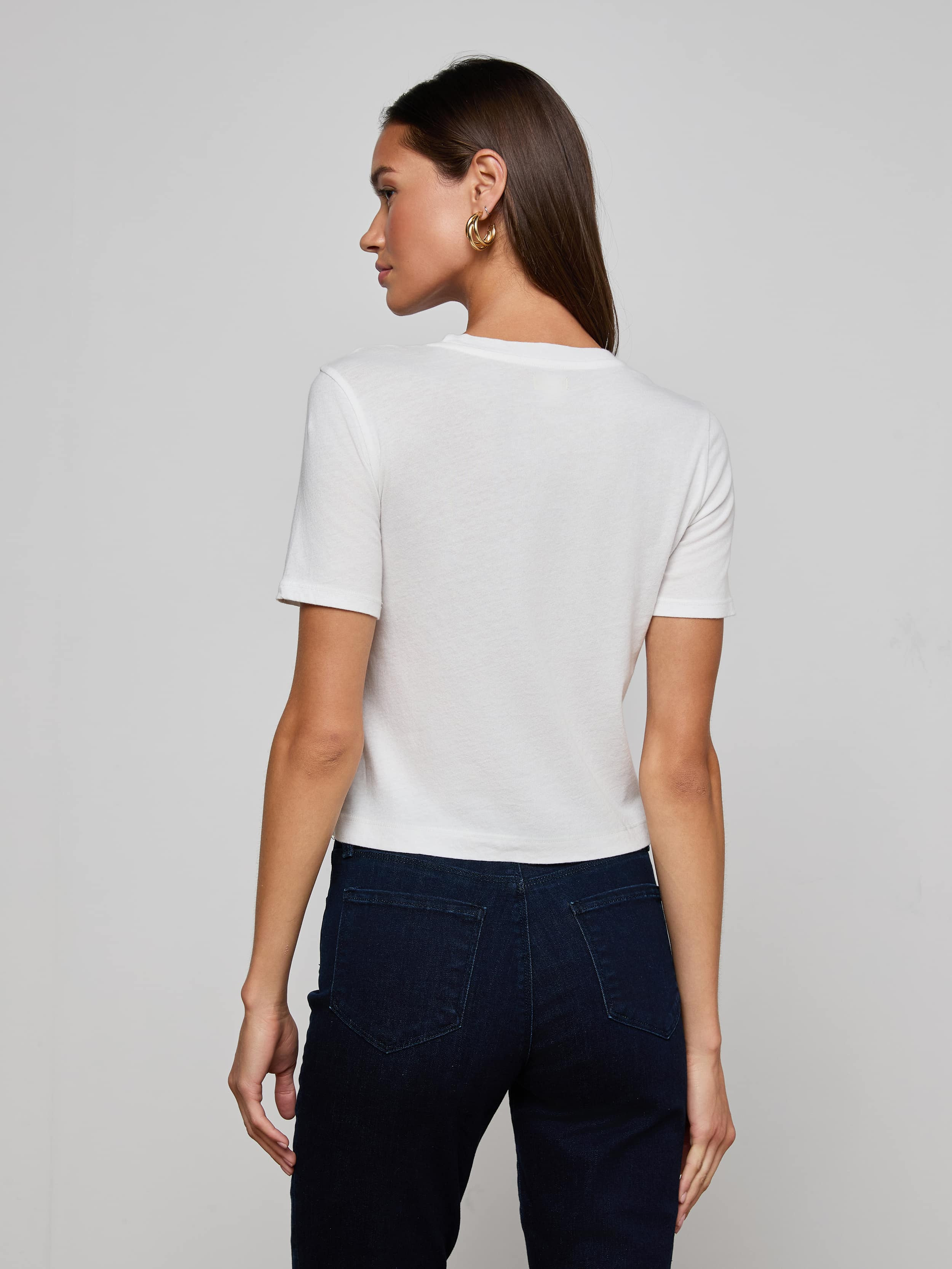 Stormy Cropped Cotton Tee - 5