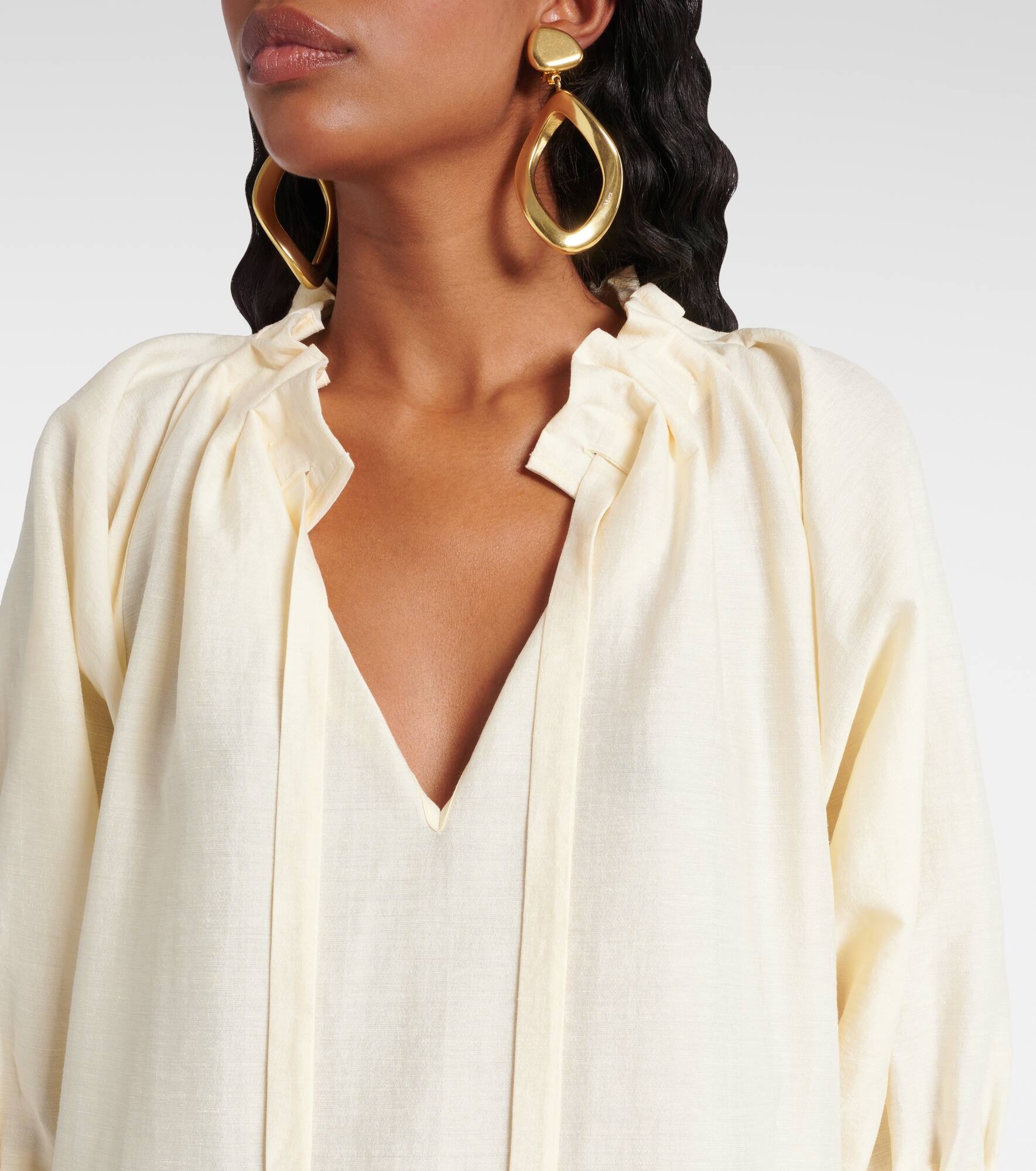 Jene linen and silk-blend maxi dress - 4