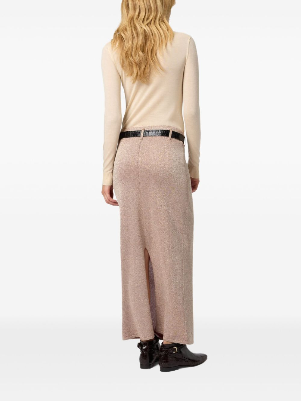 metallic knit skirt - 3
