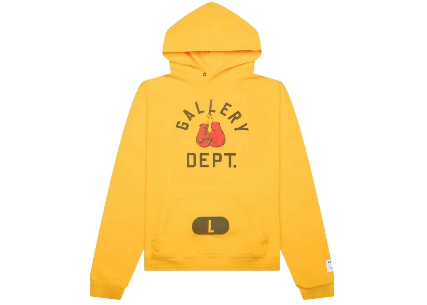 Gallery Dept. Boxing Merch Hoodie Yellow - 1