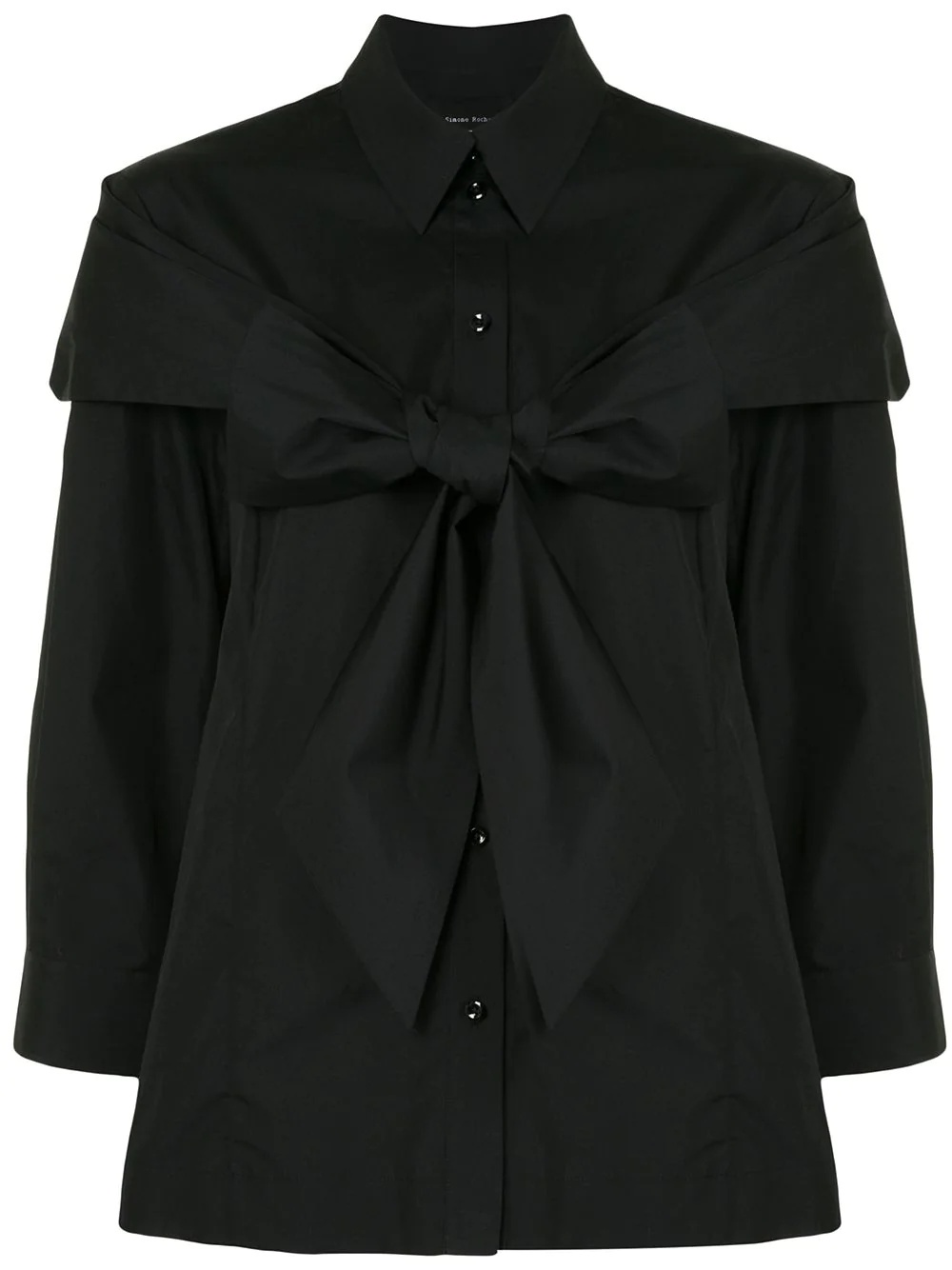 oversized bow poplin shirt - 1