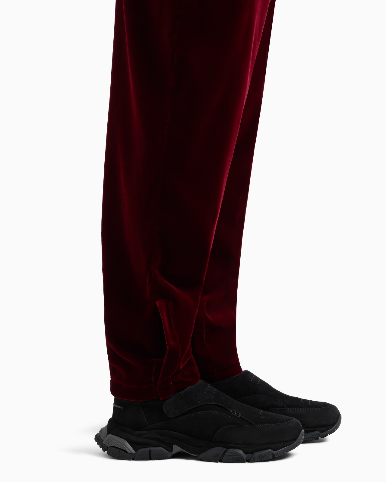 VELVET, FLAT-FRONT TROUSERS - 5