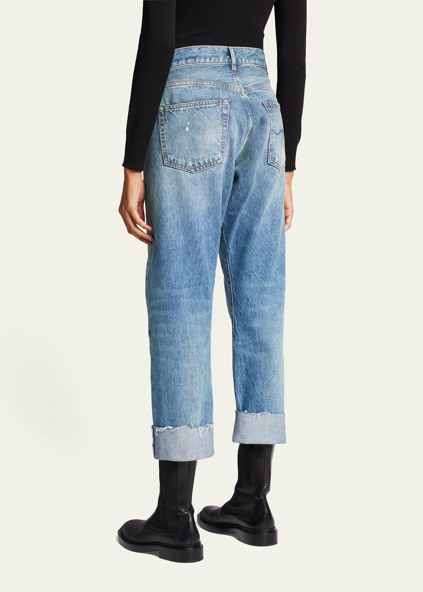 Crossover Cuffed Jeans - 3