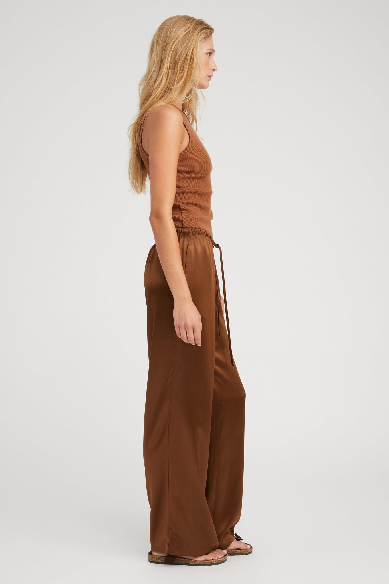 CHESTNUT RIB RACER TANK - 3