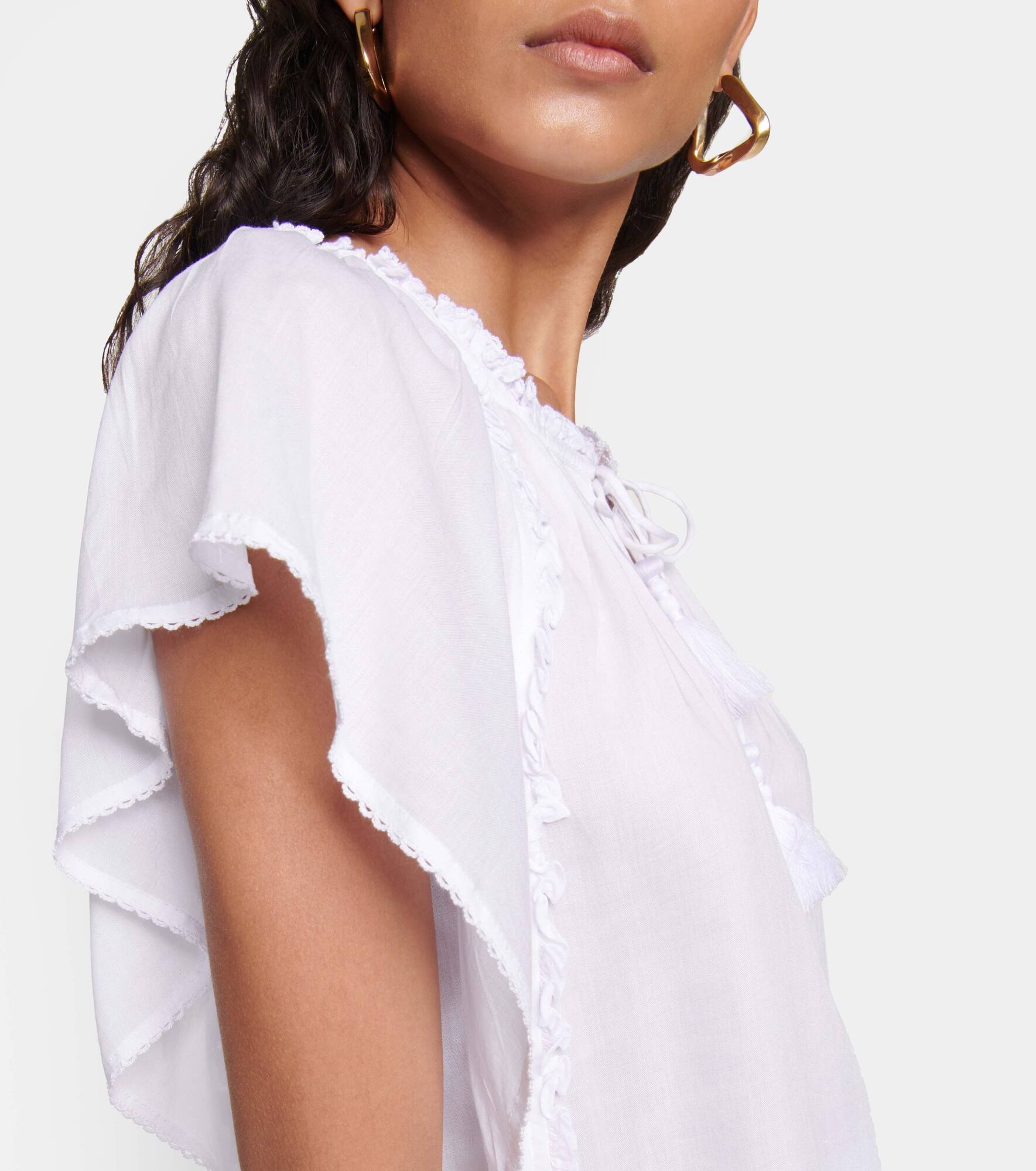 Elsa ruffle-trimmed top - 4