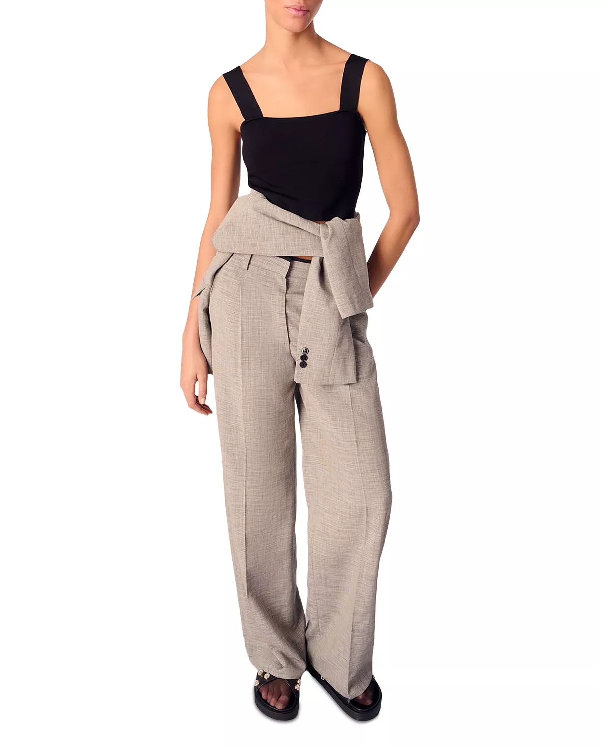 Straight Leg Suit Pants - 2