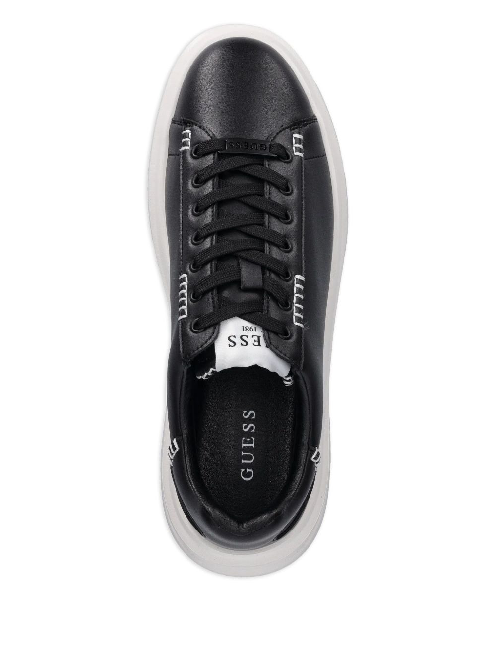 stitched-detail platform sneakers - 3