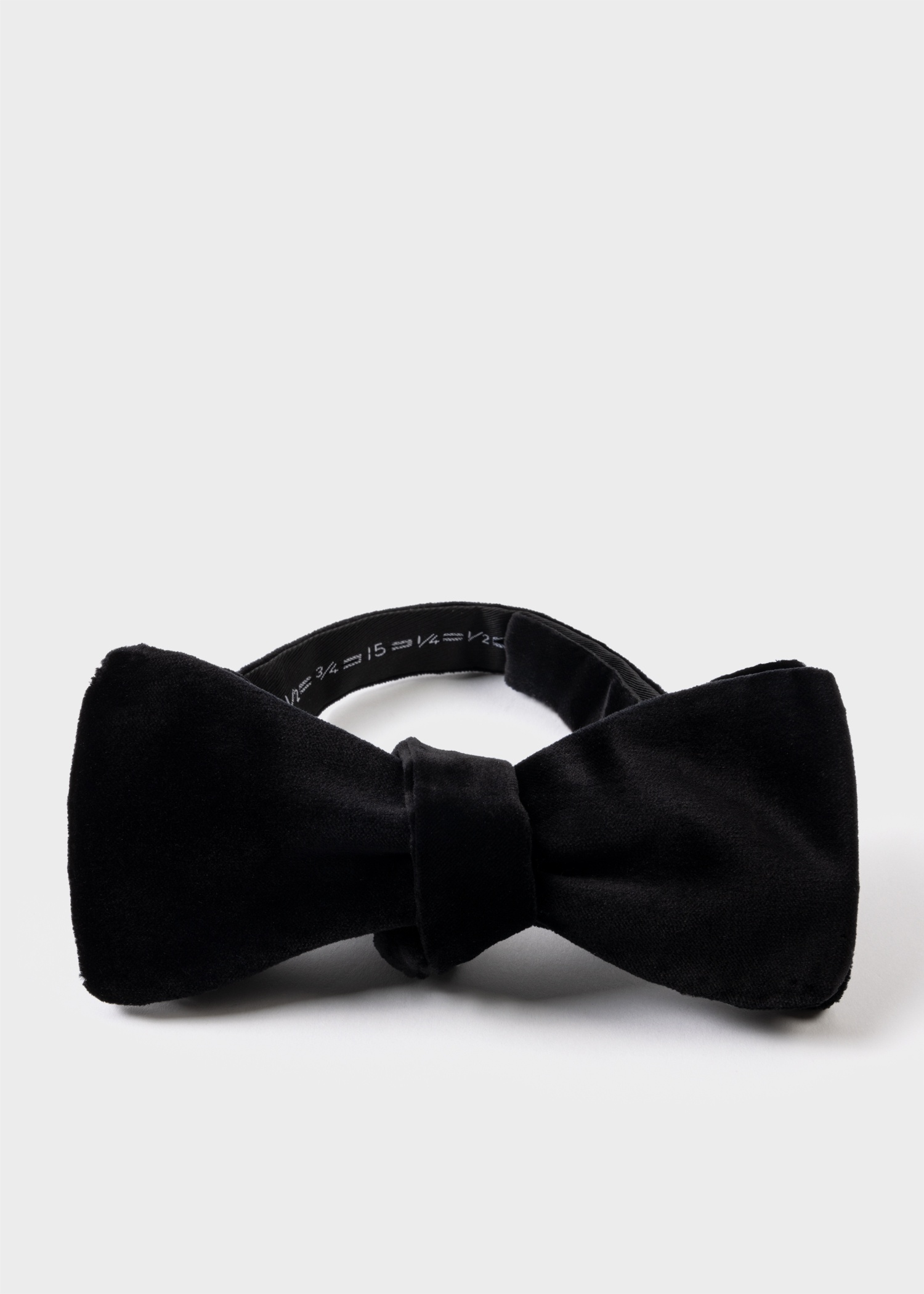 Men's Black Velvet Bow Tie - 3