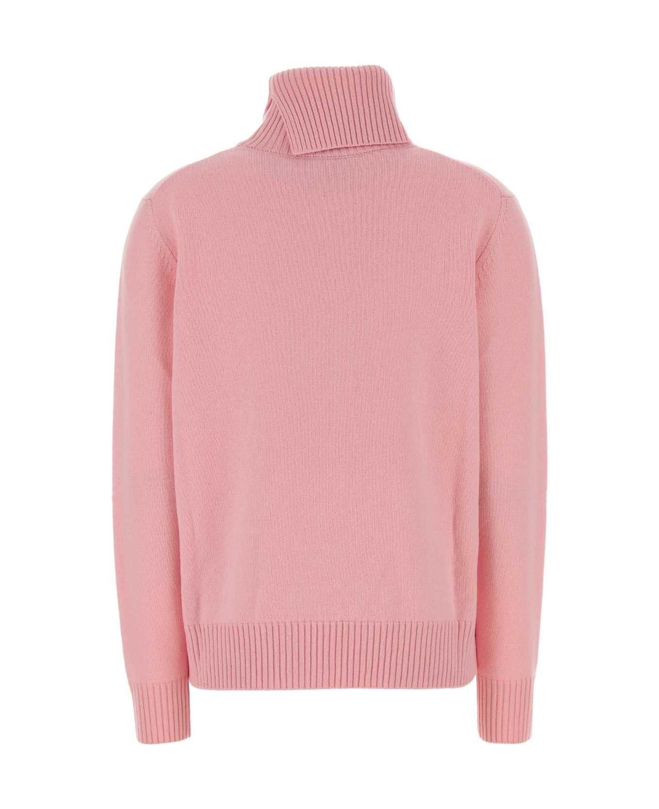 Pink Wool Blend Sweater - 2