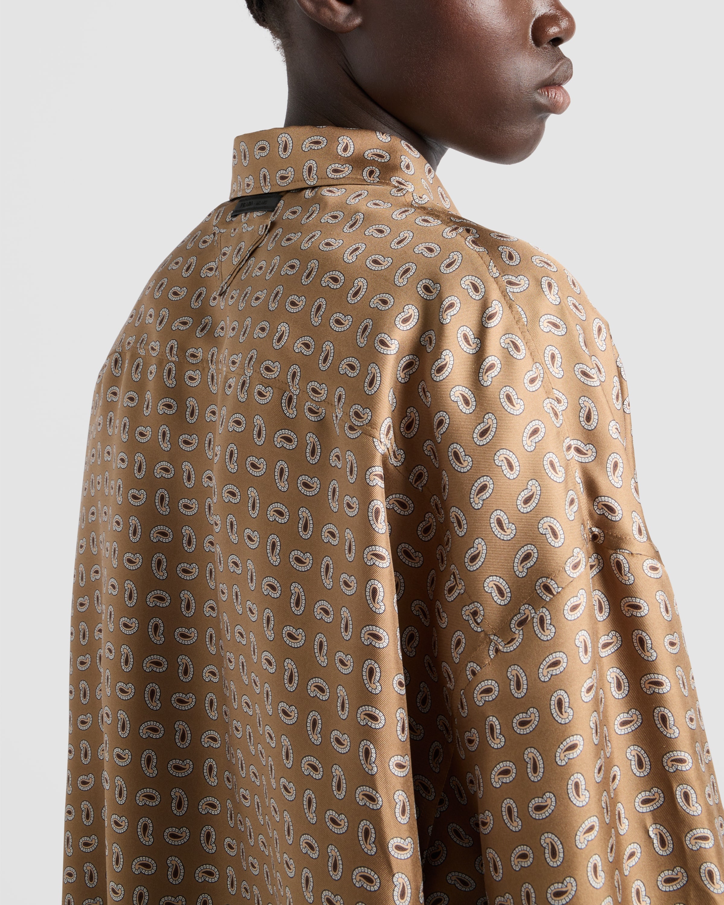 Printed twill silk shirt - 6