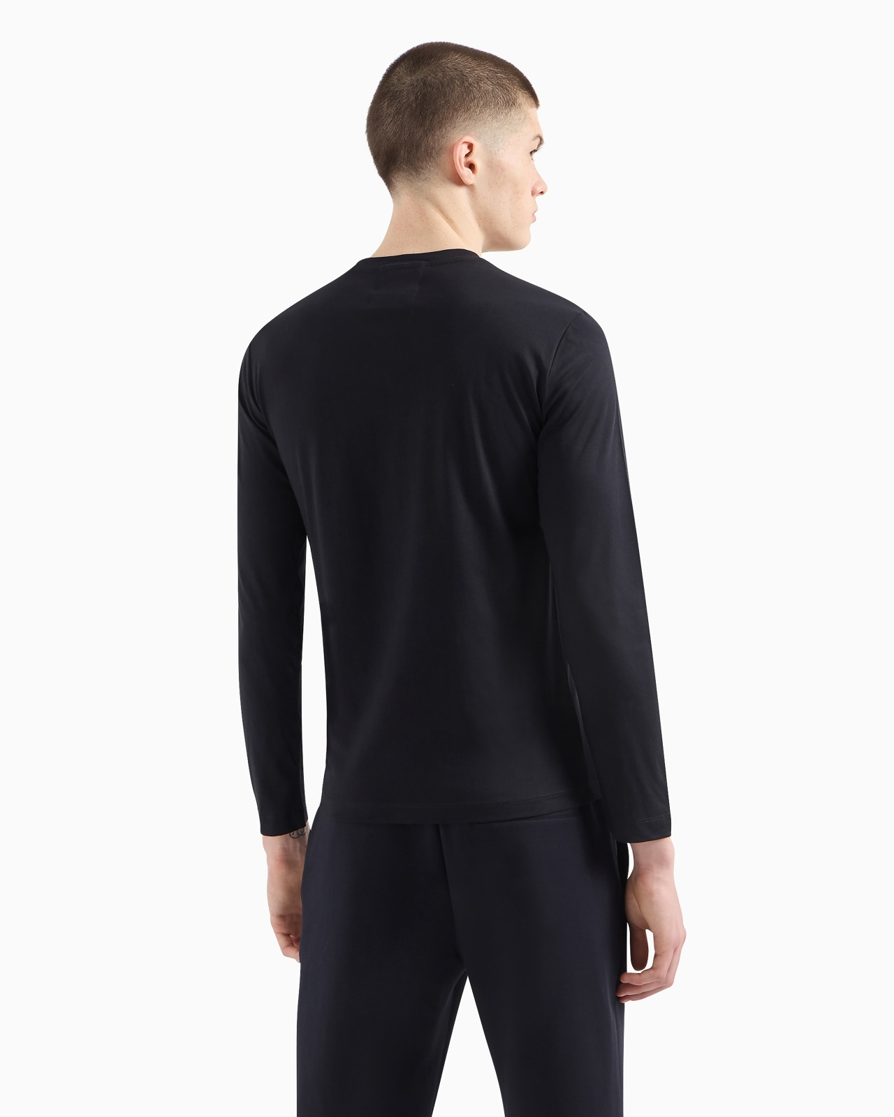 Pima-jersey jumper with printed logo - 3