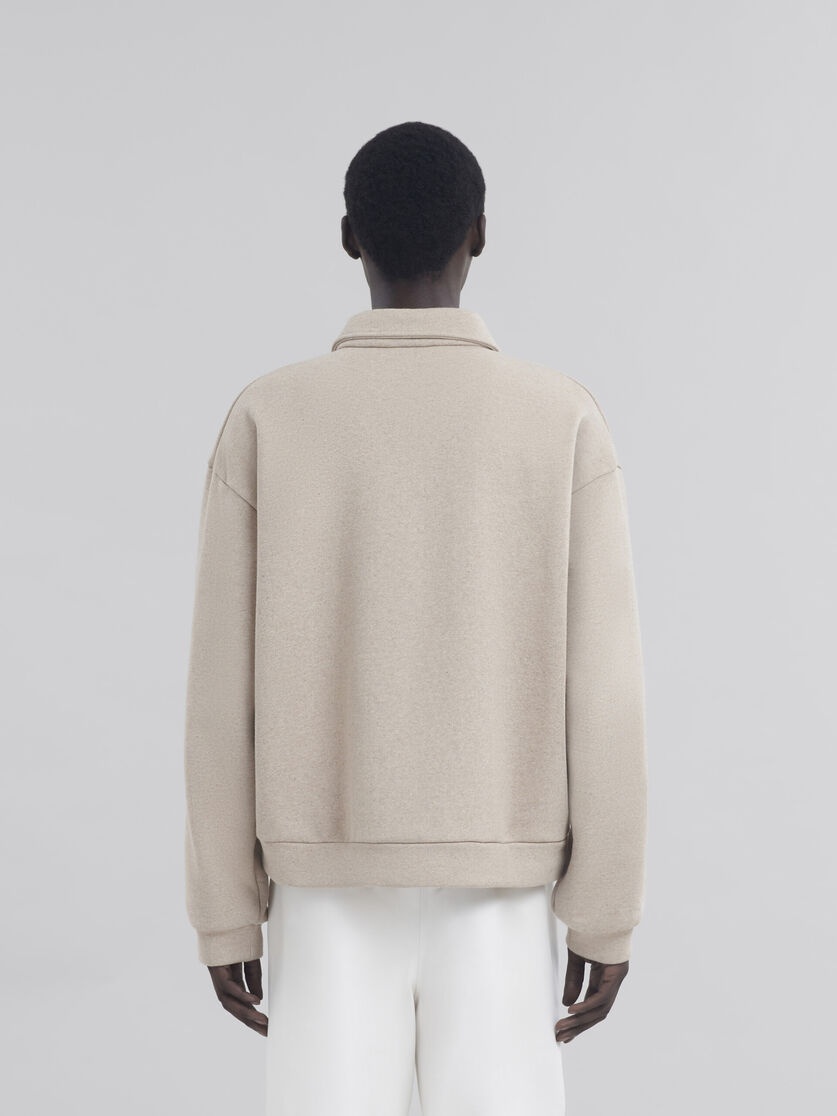 LONG SLEEVED COTTON POLO SWEATSHIRT - 3
