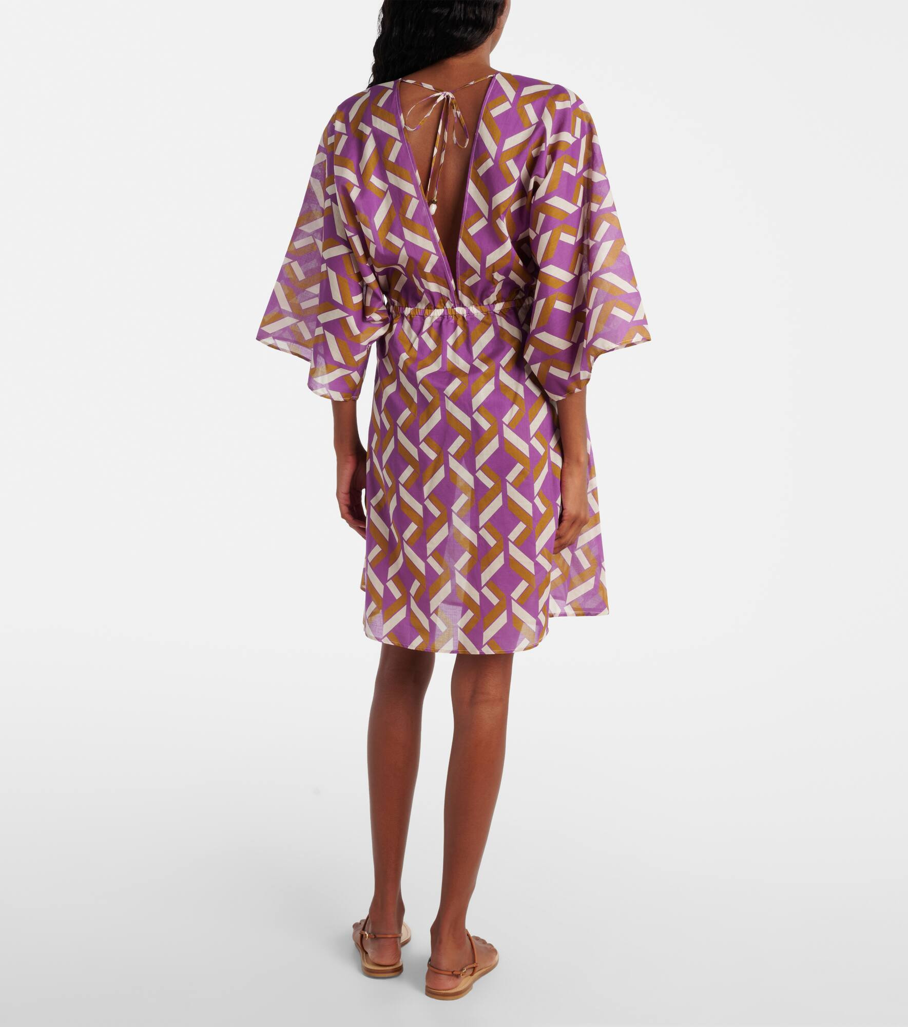 Feel patterned cotton voile minidress - 3