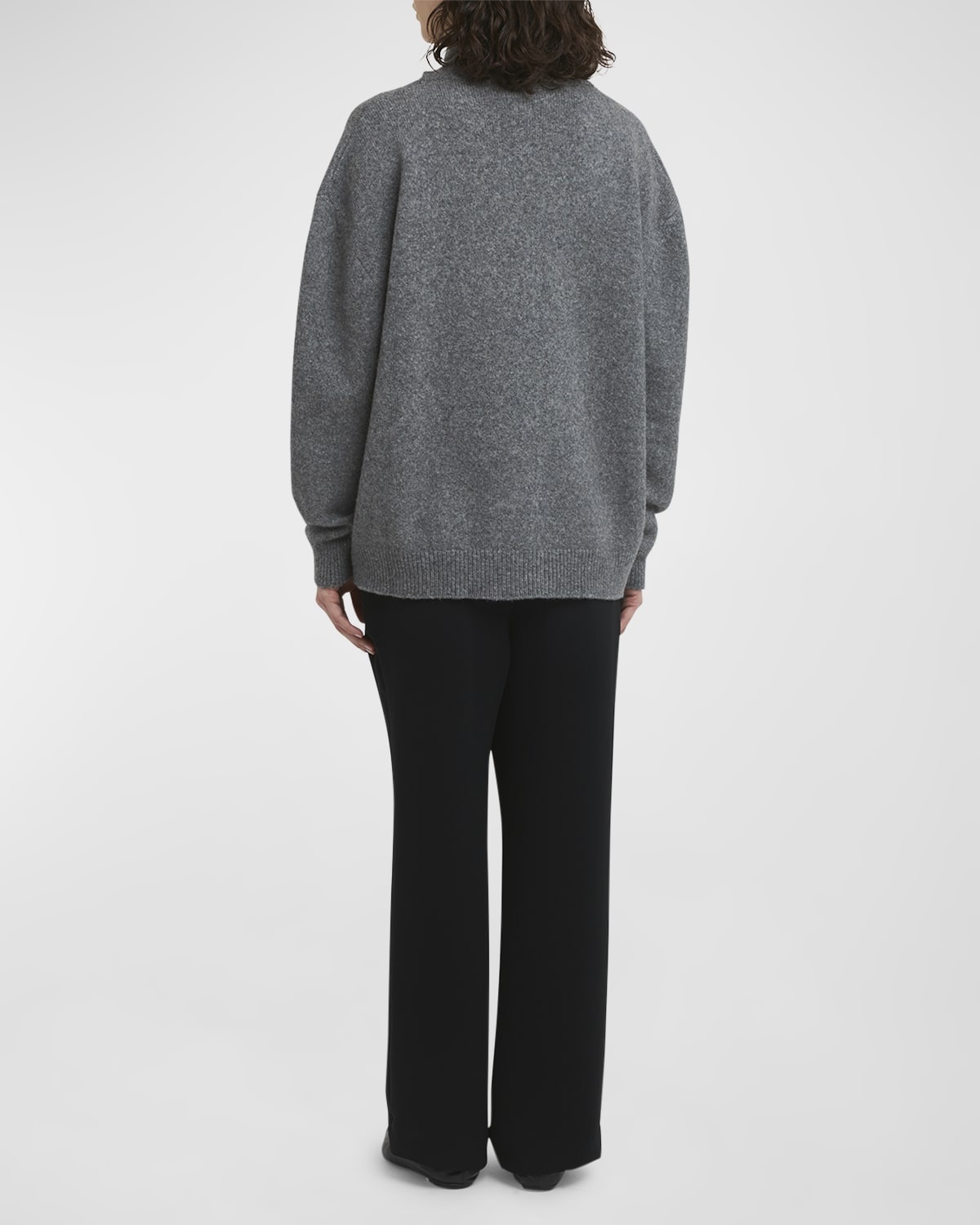 Scarf V-Neck Wool Cardigan - 4
