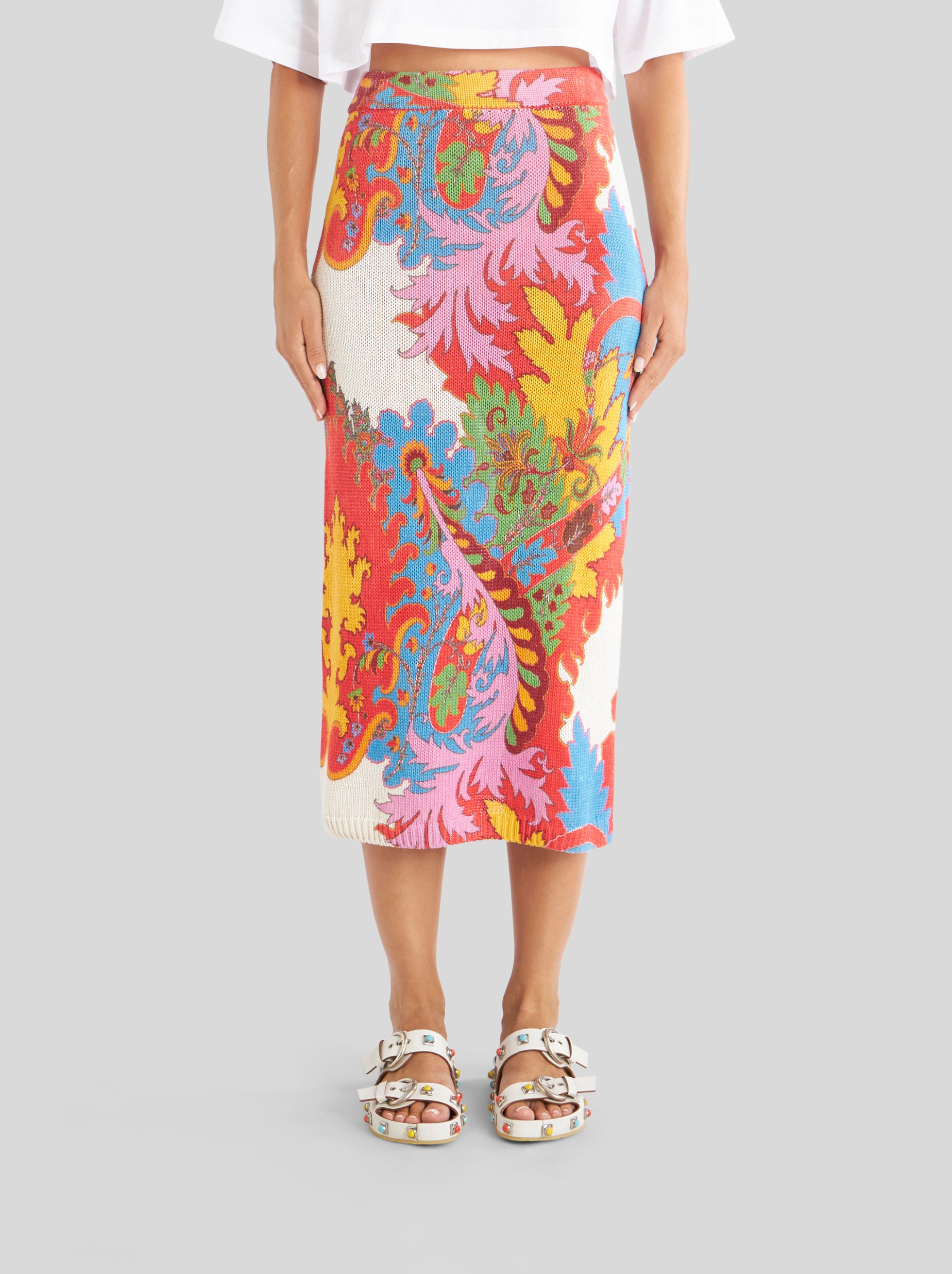 PAISLEY JERSEY SKIRT - 2