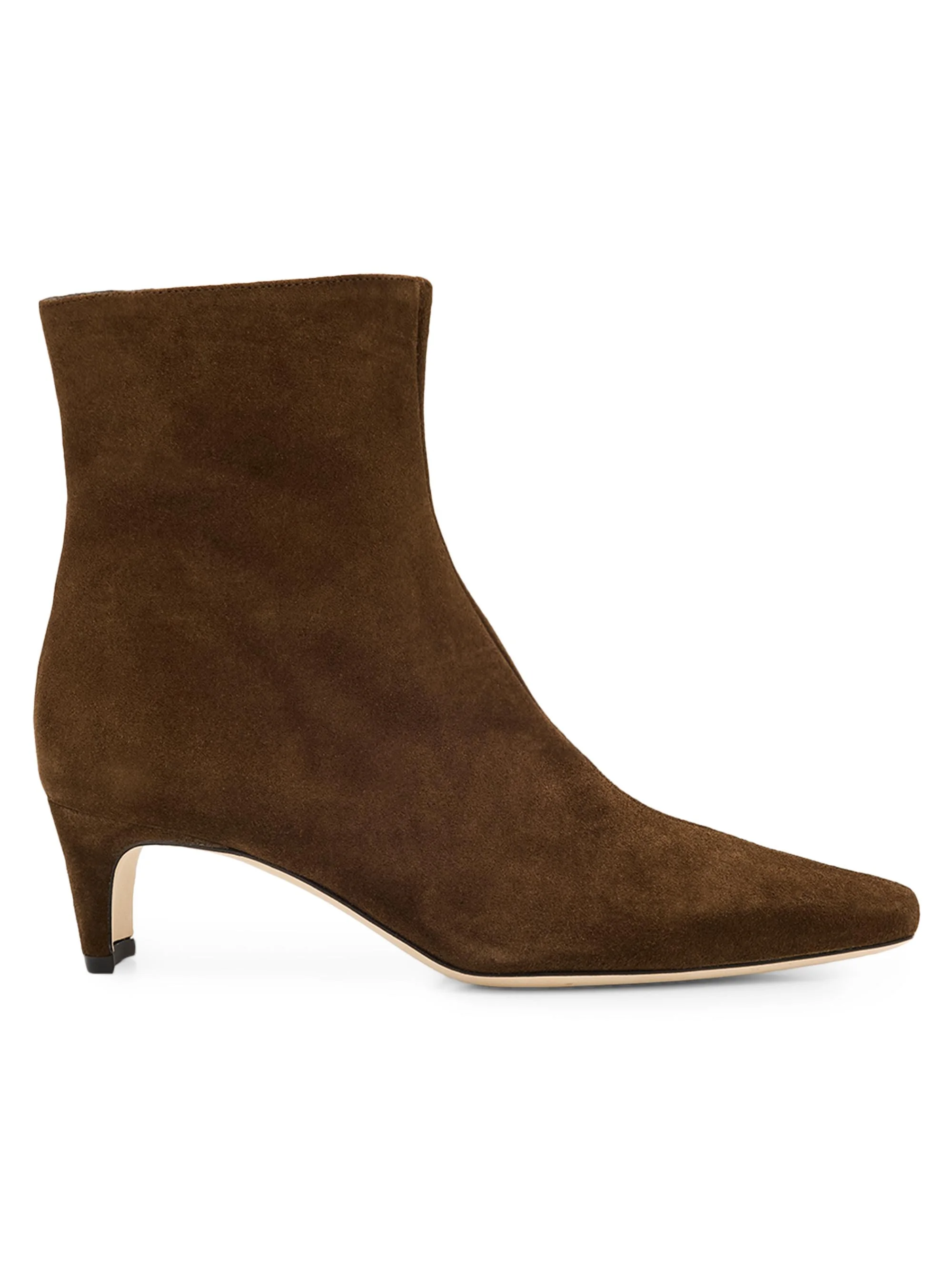 Women's Wally 55MM Suede Ankle Boots - Dark Brown - 1