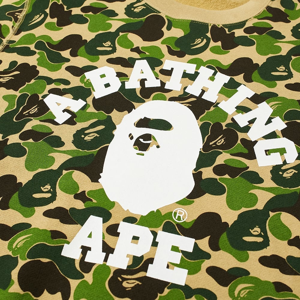 A Bathing Ape ABC Camo College Wide Crew Sweat - 3