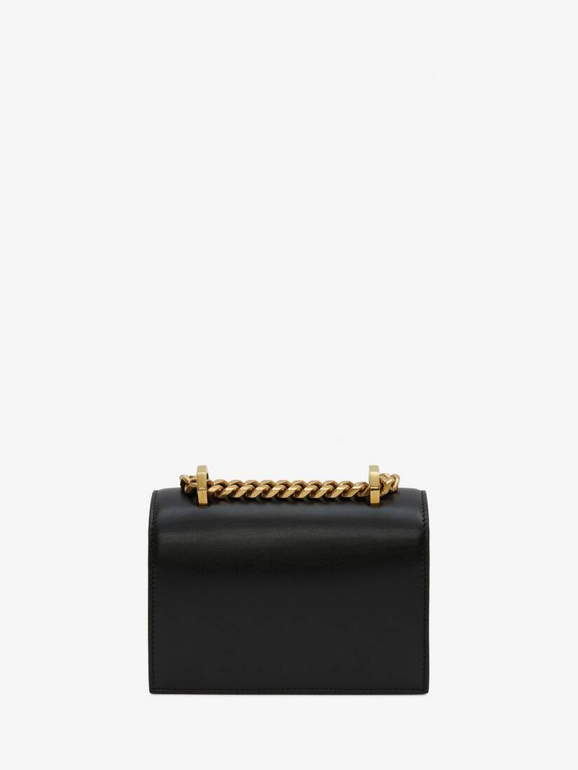Women's Mini Jewelled Satchel in Black - 4