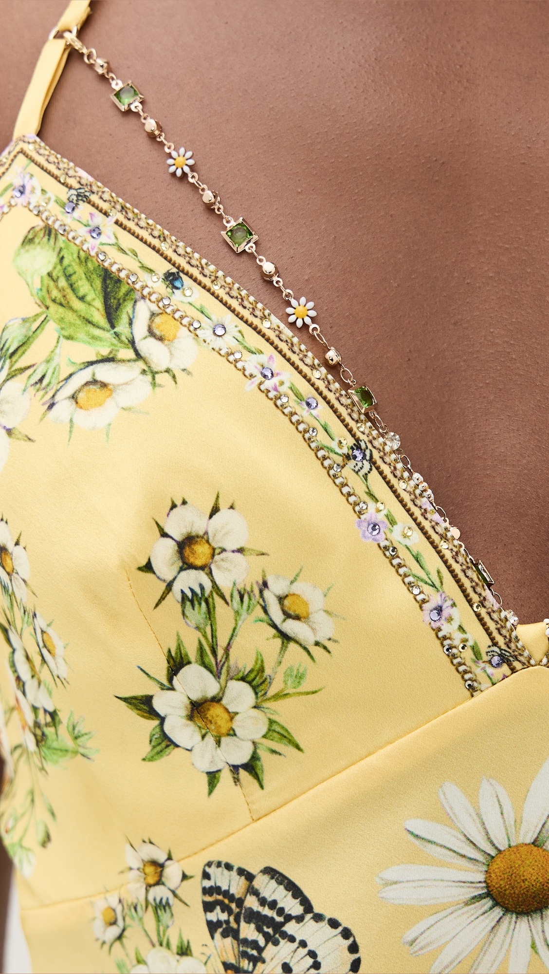 Chain Detail Silk Slip Dress - 5