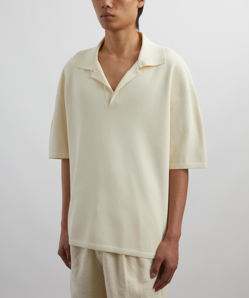 AMI Paris Beige Short-Sleeve Polo outlook