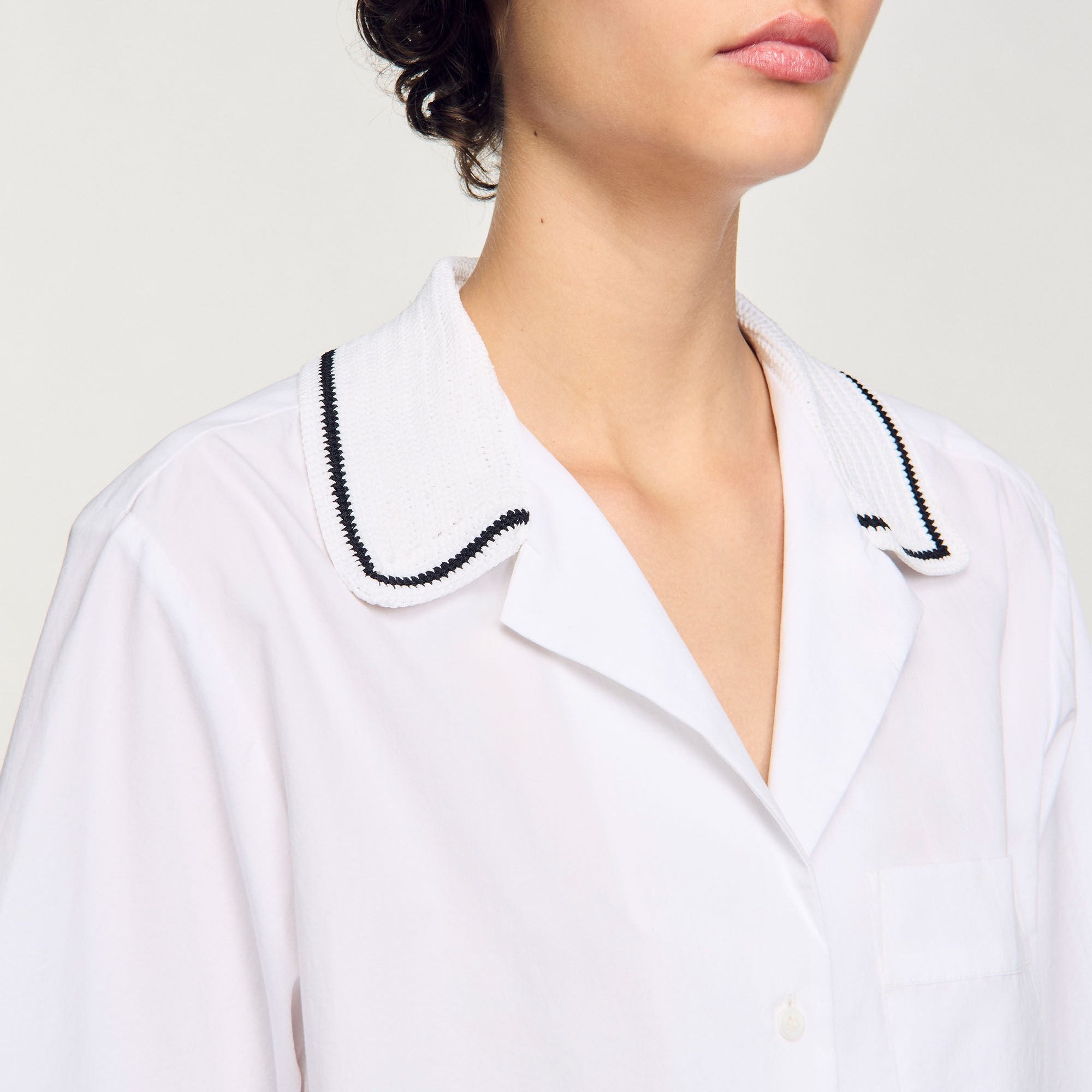 CROCHET COLLAR SHIRT - 3