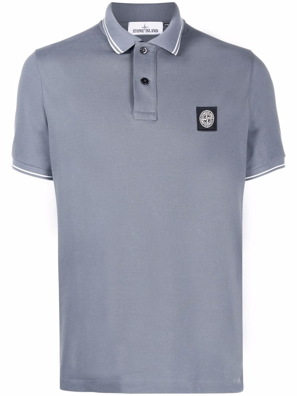 stripe trim polo shirt - 1