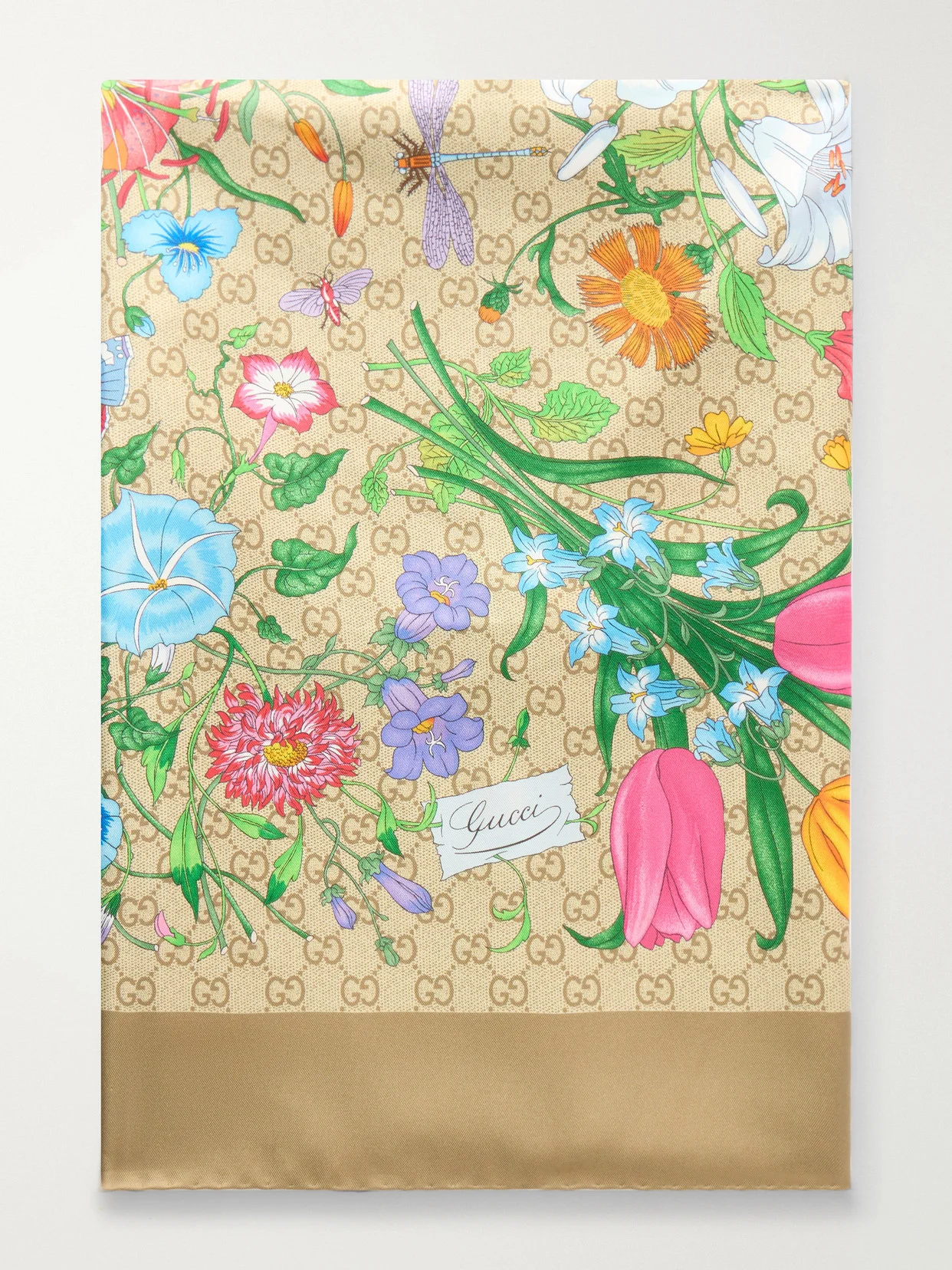 Flora Printed Silk-twill Scarf - 1