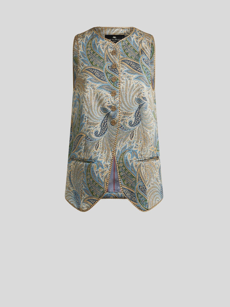 PAISLEY JACQUARD 웨이스트 코트 - 1