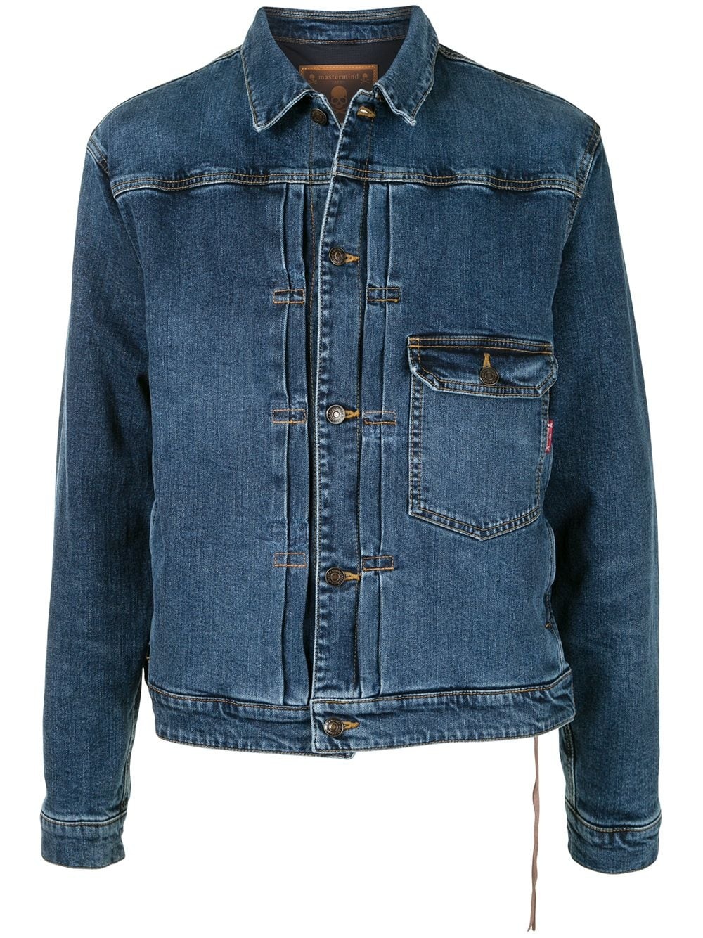 fitted denim jacket - 1