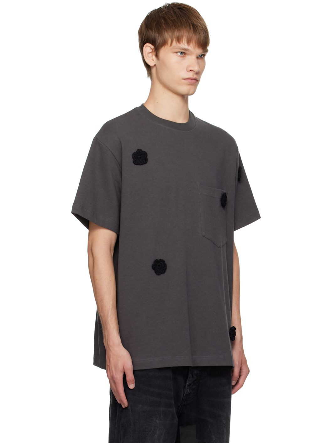 Gray Daisy Standard T-shirt - 2