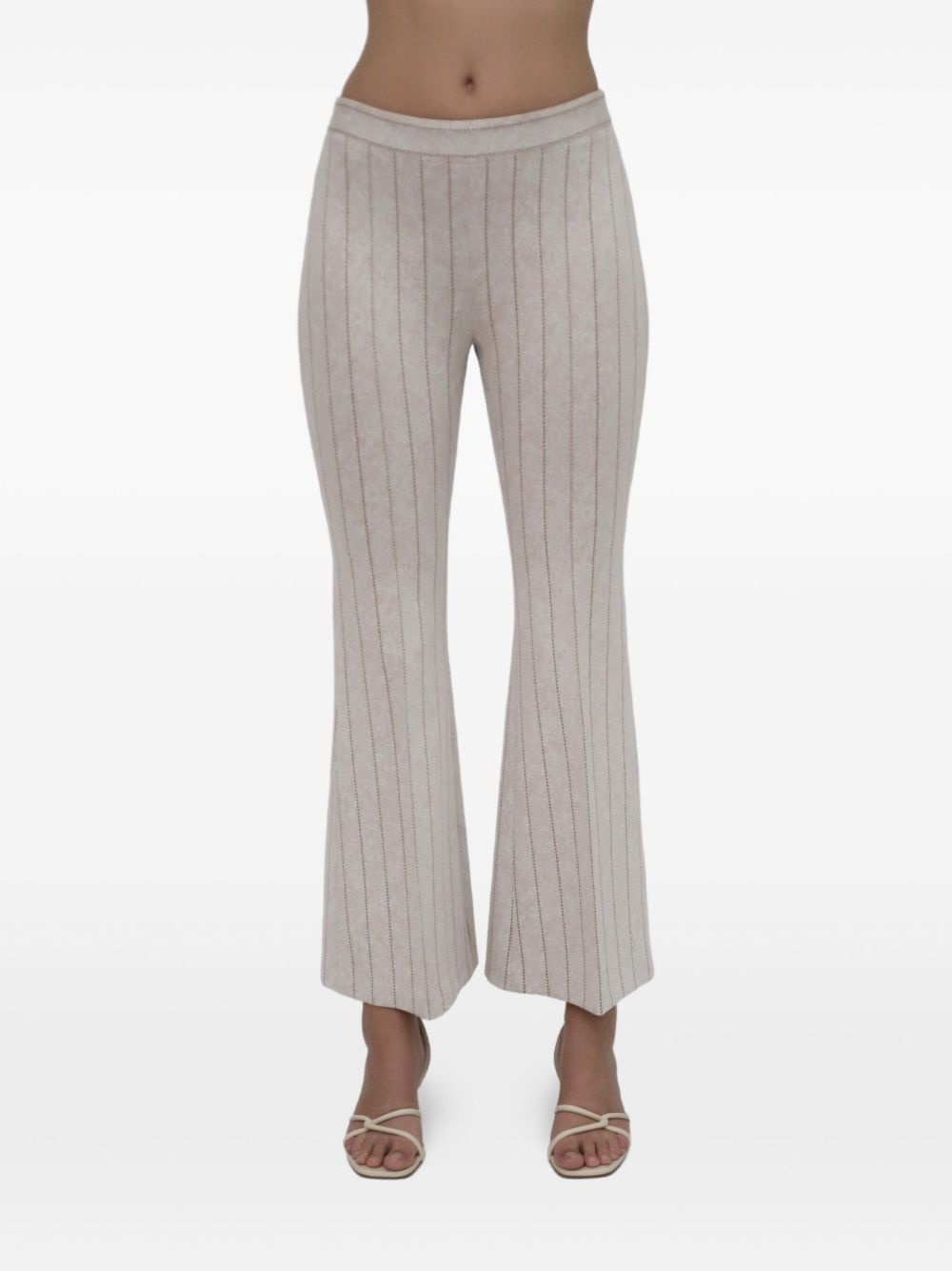 ribbed-knit trousers - 5
