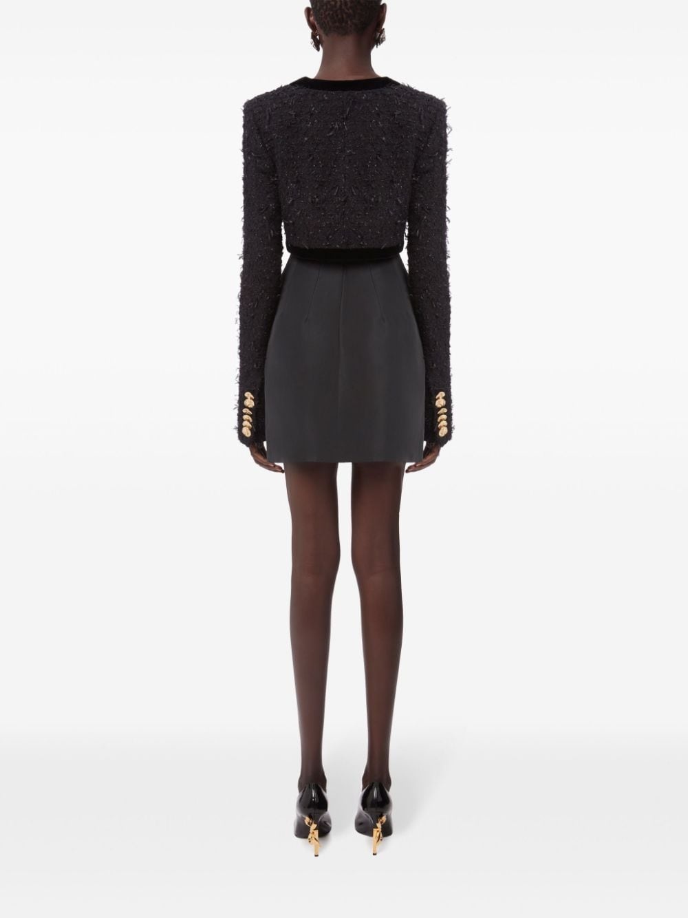 Taffeta High-Waisted Mini Skirt - 4