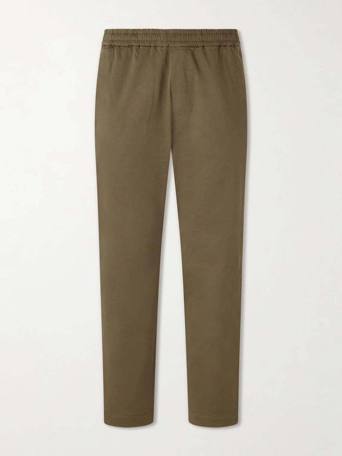 Straight-Leg Cotton-Blend Gabardine Trousers - 1