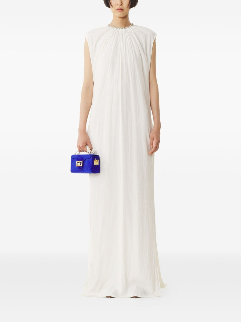 Lanvin embellished-neck gathered maxi dress outlook
