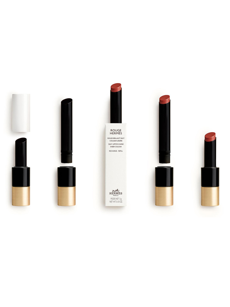 Women's Rouge Hermès Silky Lip Shine Lipstick Refill - 15 Brund Ambre 7